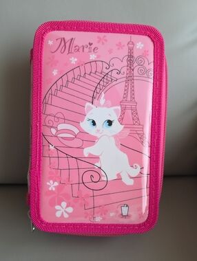 Marie Aristocats DISNEYLAND Pink Marker/Colored Pencils Craft Case Set NWOT